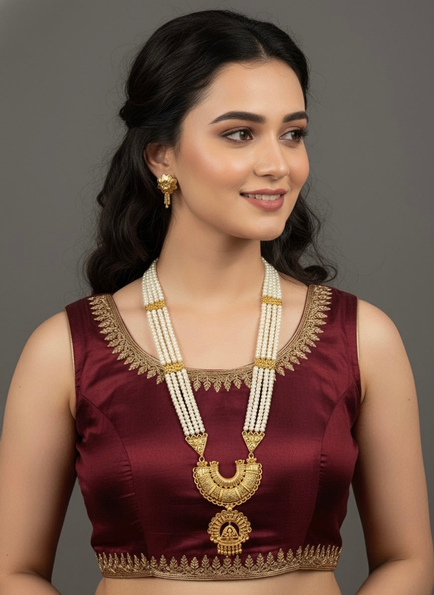 "Rajkumari Panna" Multi-Layer Pearl Set