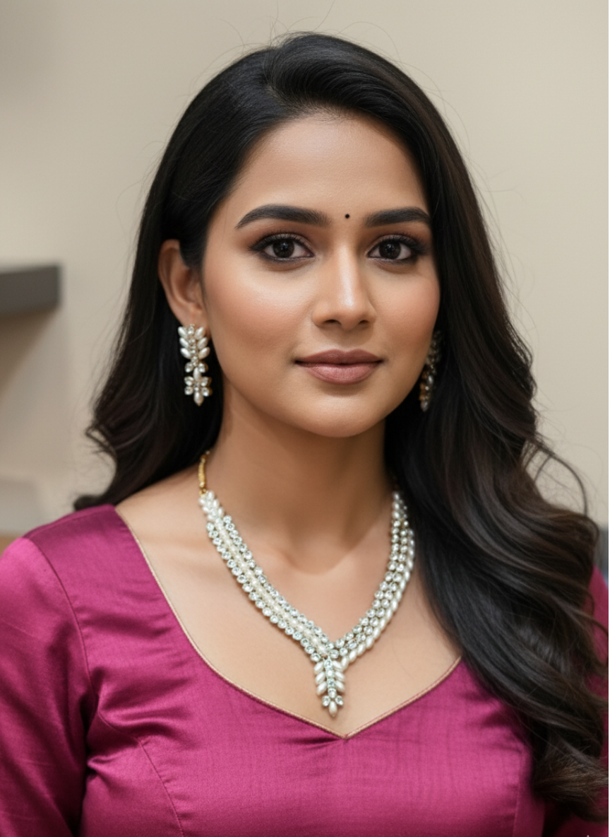 The Noor Kundan & Pearl Double-Strand Necklace Set